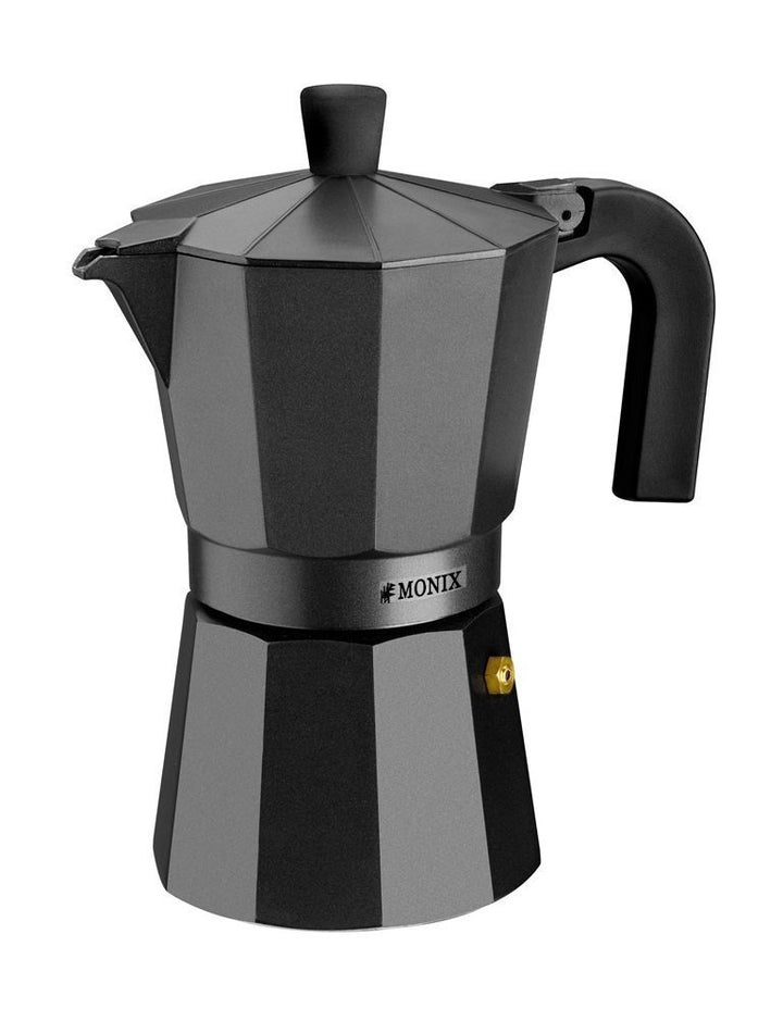 Monix Vitro Noir Espressokocher aus Aluminium 12 tassen 12