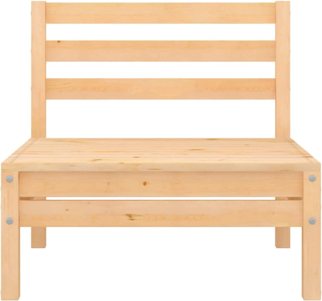 Tidyard 2 STK. Garten Mittelsofa Einzelsofa Modular Gartensofa Holzsofa Gartenmöbel Sofa Kiefer Mass