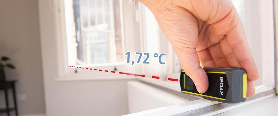 RYOBI Entfernungsmessgerät RBLDM20 (0,15m bis 20 m Reichweite, Genauigkeit von ± 2 mm), Entfernungsm