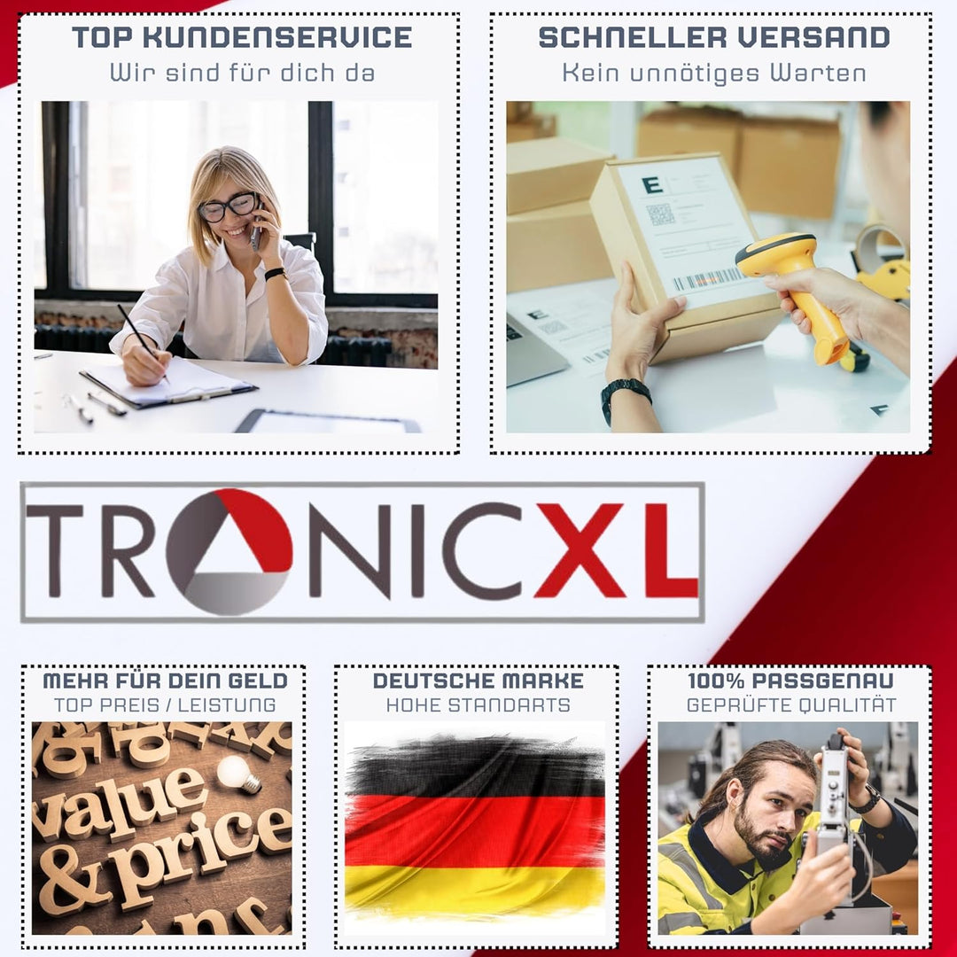 TronicXL IPX4 100mm Abluft/Zuluft Grow Lüfter Ventilator mit Netzstecker und Schalter für Homebox Gr