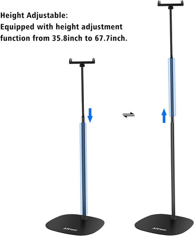 AICase Aluminium verstellbar höhenverstellbar (91CM-137CM) & 2,2 kg stabile Basis mit Schwanenhals k