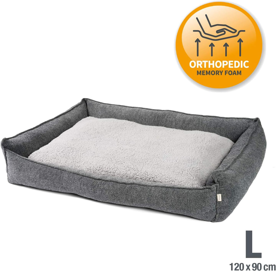 JAMAXX Premium Hundebett Orthopädisch Memory Visco Schaum Waschbar Abnehmbarer Bezug Wasserabweisend
