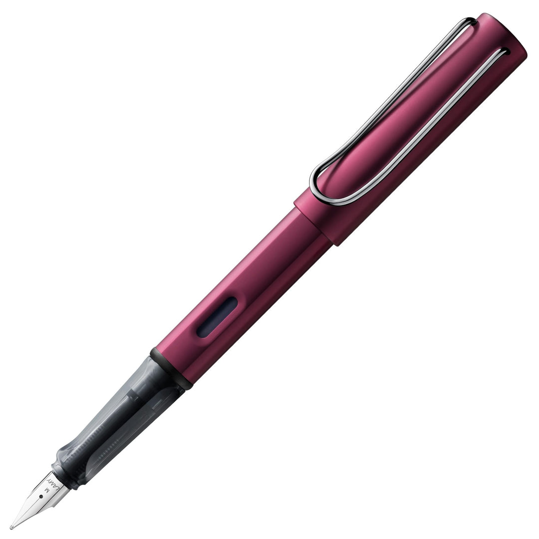 LAMY AL-star Füllhalter 029 – Füller aus Aluminium in der Farbe Dunkelviolett mit transparentem Grif