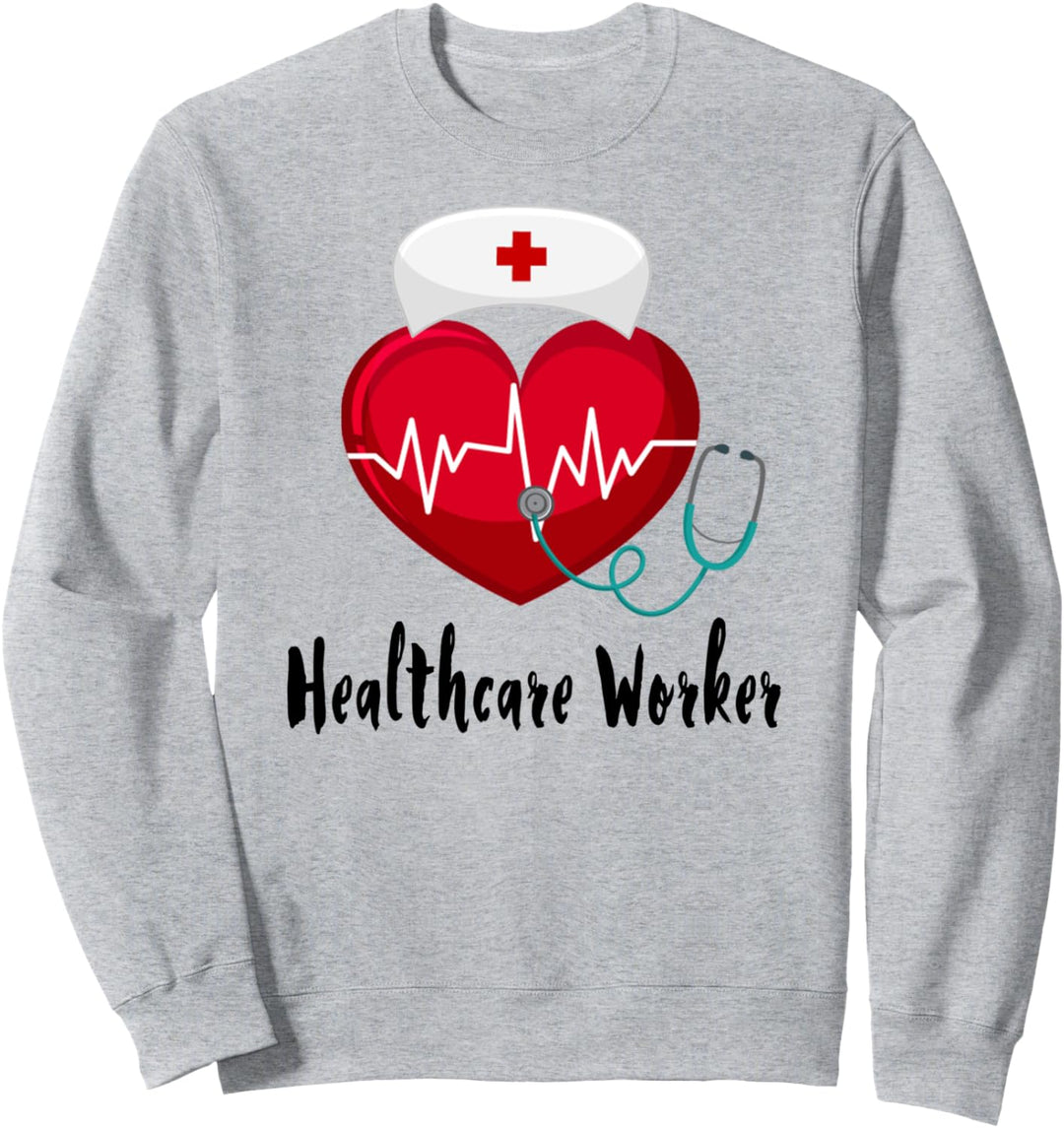Healthcare Worker Stethoscope Syringe Nursing Heat Shape Sweatshirt