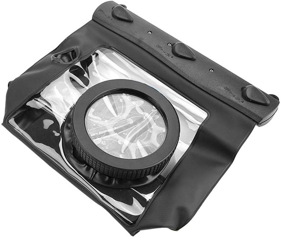 Sxhlseller Tragbare Universelle wasserdichte Unterwassertasche 20M für Canon Nikon DSLR-Kameras(schw