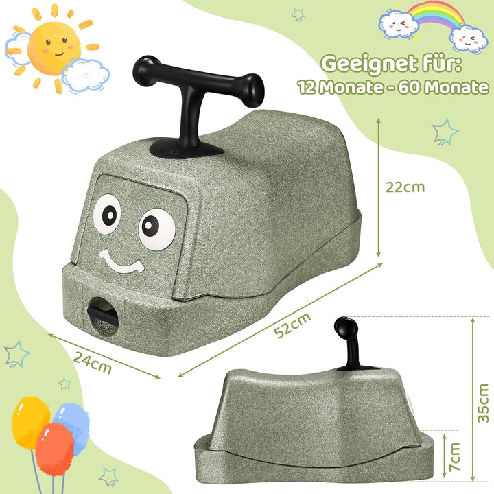 MAMIZO 5 in 1 Rutschauto ab 1 Jahr, Babyrutscher mit 4 PCs 360° Geräuschlose Räder, Babyroller bis 2