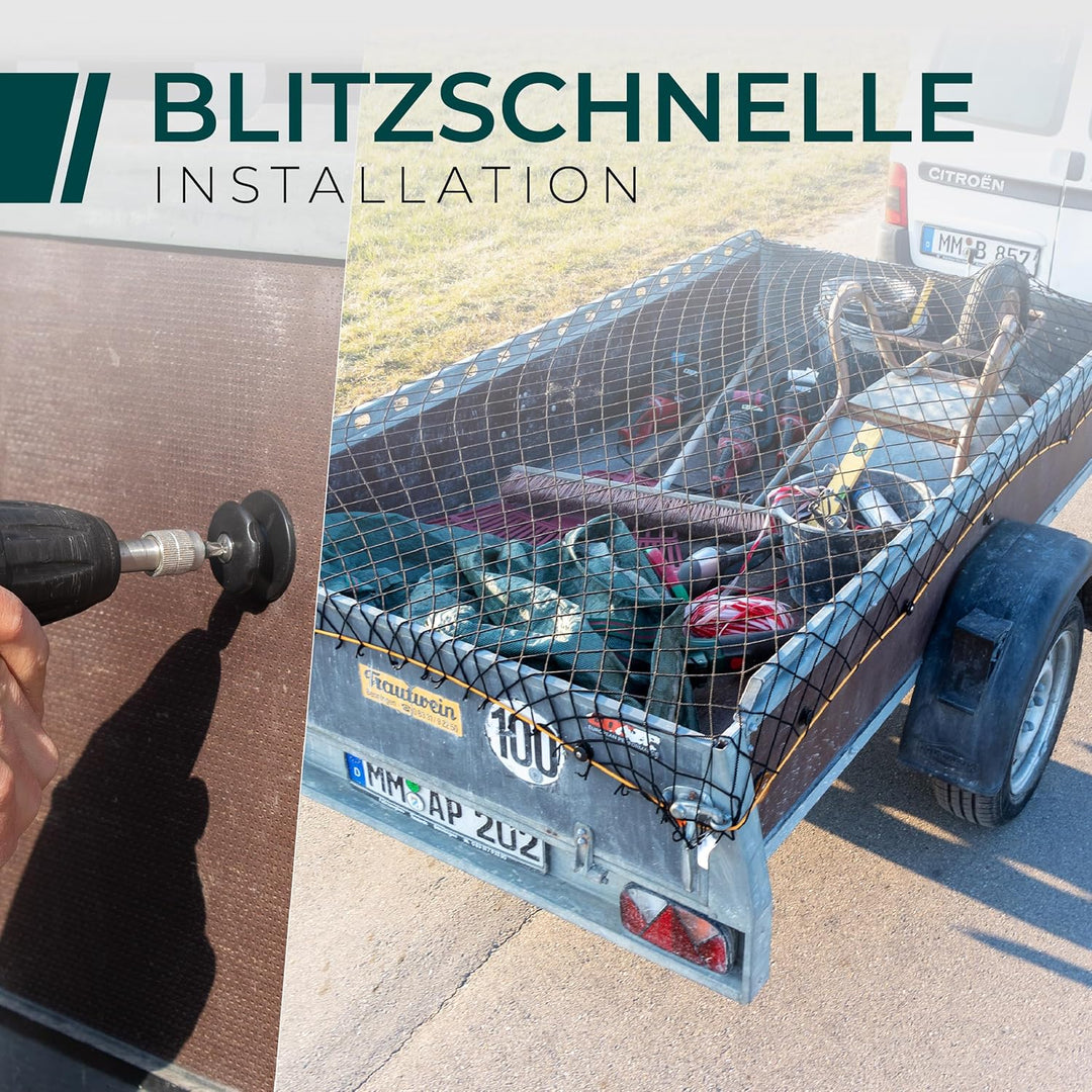 30 Rundknöpfe mit Schrauben - Planenknöpfe - perfekt zum Befestigen von Anhängernetzen und Planen 30