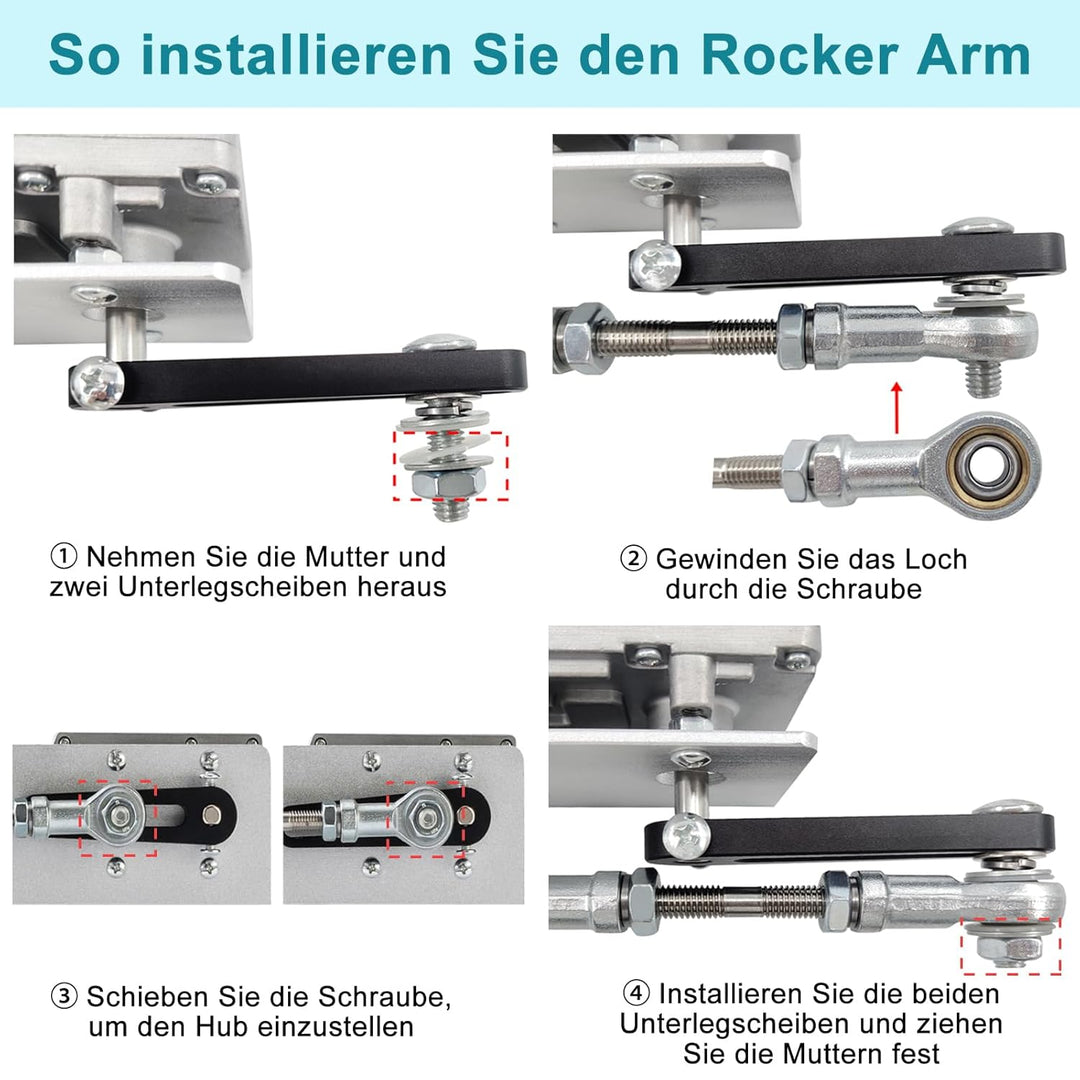 Hubkolbenmotor Linearaktuator DC 24V DIY Linearmotor 120rpm Hub 3cm-15cm mit Drehzahlregler und Saug