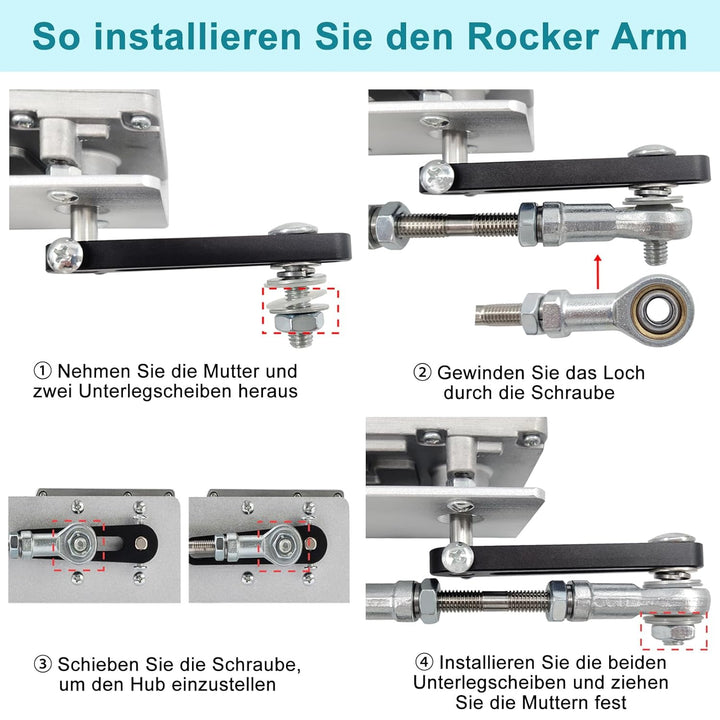 Hubkolbenmotor Linearaktuator DC 24V DIY Linearmotor 120rpm Hub 3cm-15cm mit Drehzahlregler und Saug
