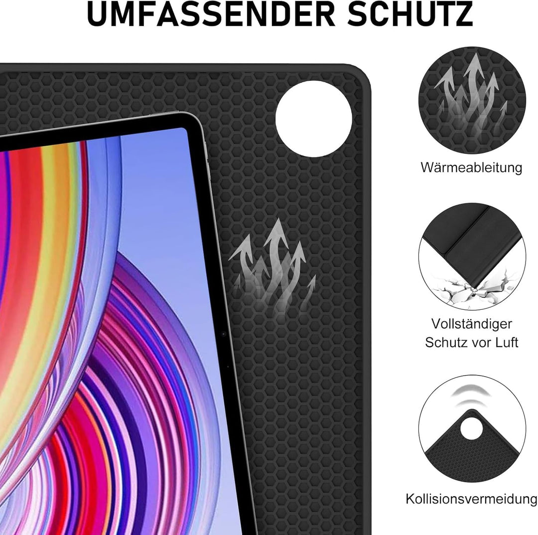 FOGARI Xiaomi Redmi Pad Pro 12.1 Tastatur Hülle - Xiaomi Pad Poco 12.1 Zoll 2024,Magnetisch Abnehmba