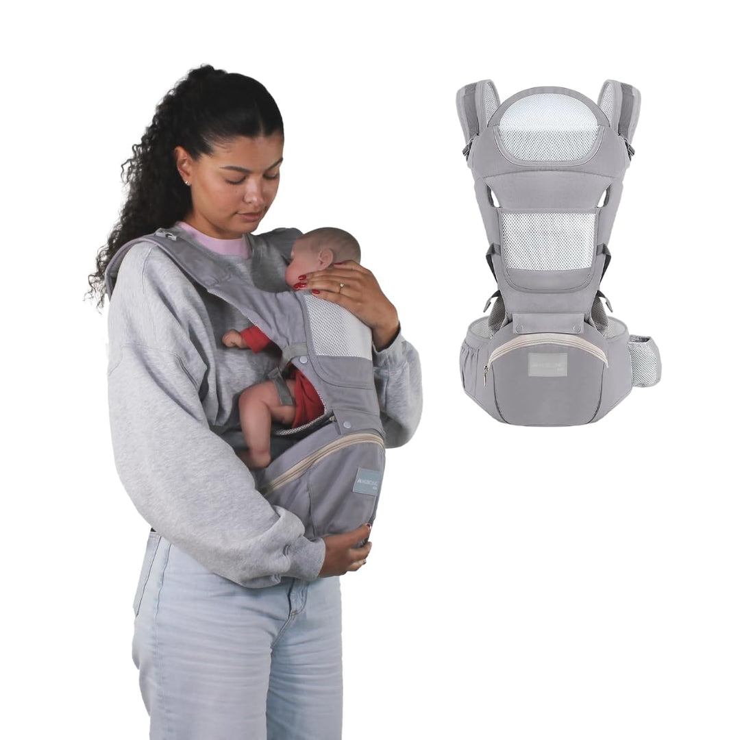 Mobiclinic® kids, Babytrage, 6 in 1, Moley, Mehrpositionale, Faltbar, Reissverschlusstasche, Flasche