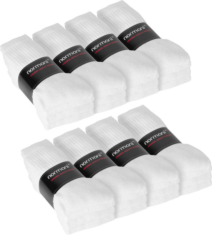 32 Paar Sport- und Arbeitssocken aus Baumwolle 35-38 Weiss, 35-38 Weiss