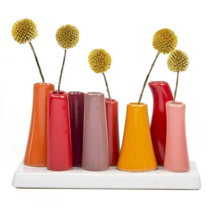 Chive – Pooley 2, Einzigartige rechteckige Keramik-Blumenvase, kleine Knospen-Vase, dekorativ, für Z