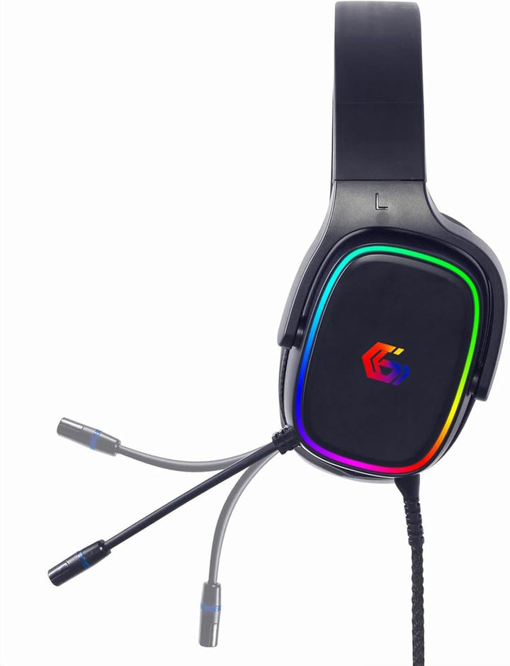 Gembird GMB Gaming USB 7.1 Surround Sound Headset mit RGB-Beleuchtung - Flexibles Mikrofon, Rauschun