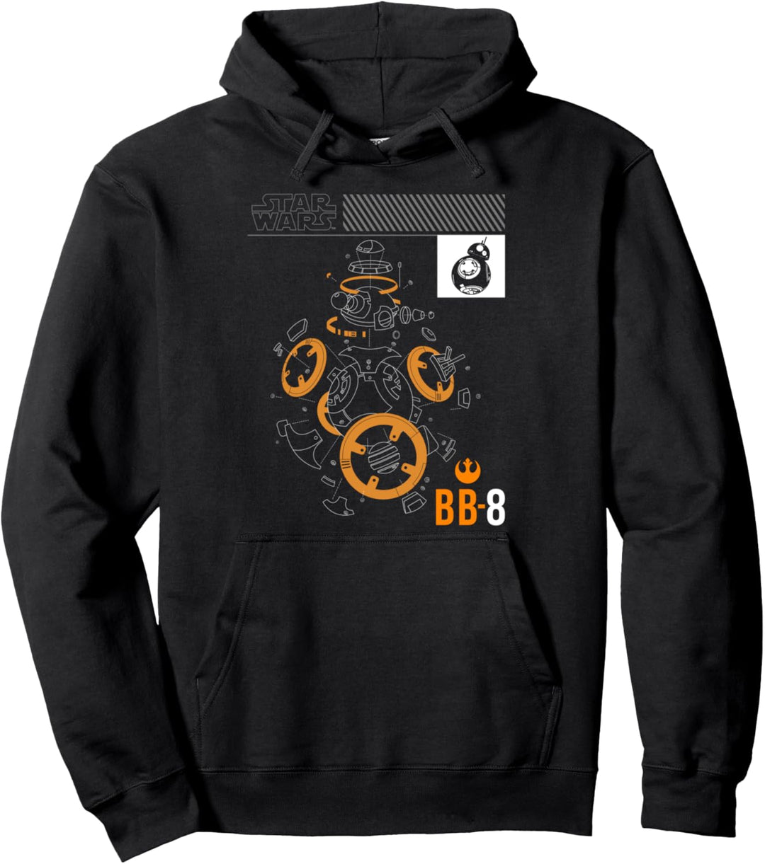 Star Wars Last Jedi BB-8 Expanded Schematic Pullover Hoodie