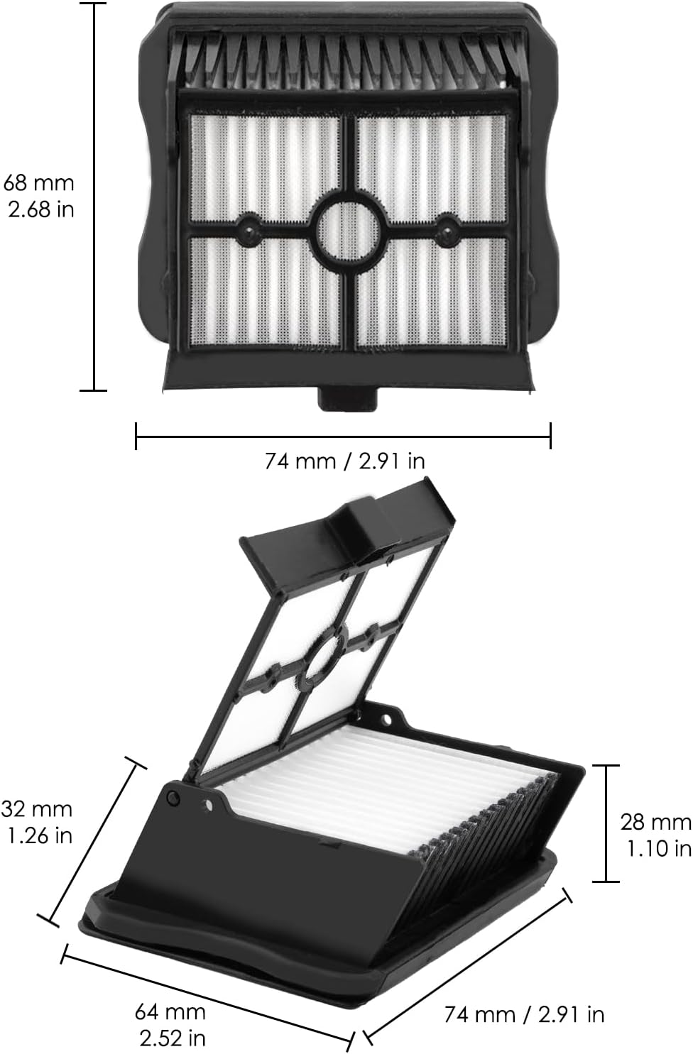 (7 Stück) H12 Pro Ersatz HEPA Filter für Dreame H12 Pro, H15 Pro, H15 Mix, H12 Pro FlexReach, H12 DU