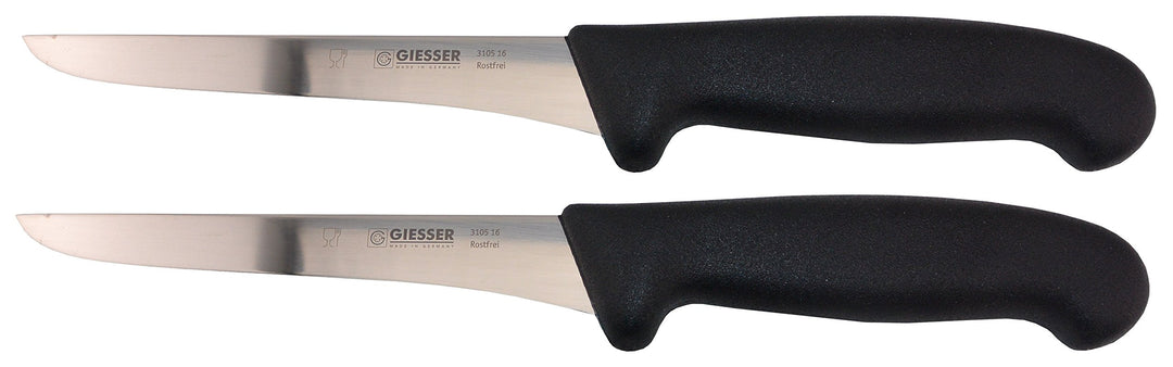 Giesser 2X Messer Ausbeinmesser schwarz 16 cm Klingenlänge - Profimesser