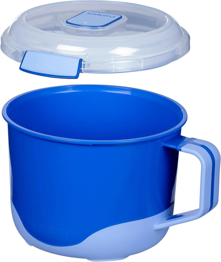 Sistema Heatables Microwave Soup Mug &amp; Noodle Mug | 660ml &amp; 1.15L | Leakproof Meal Prep Containers w