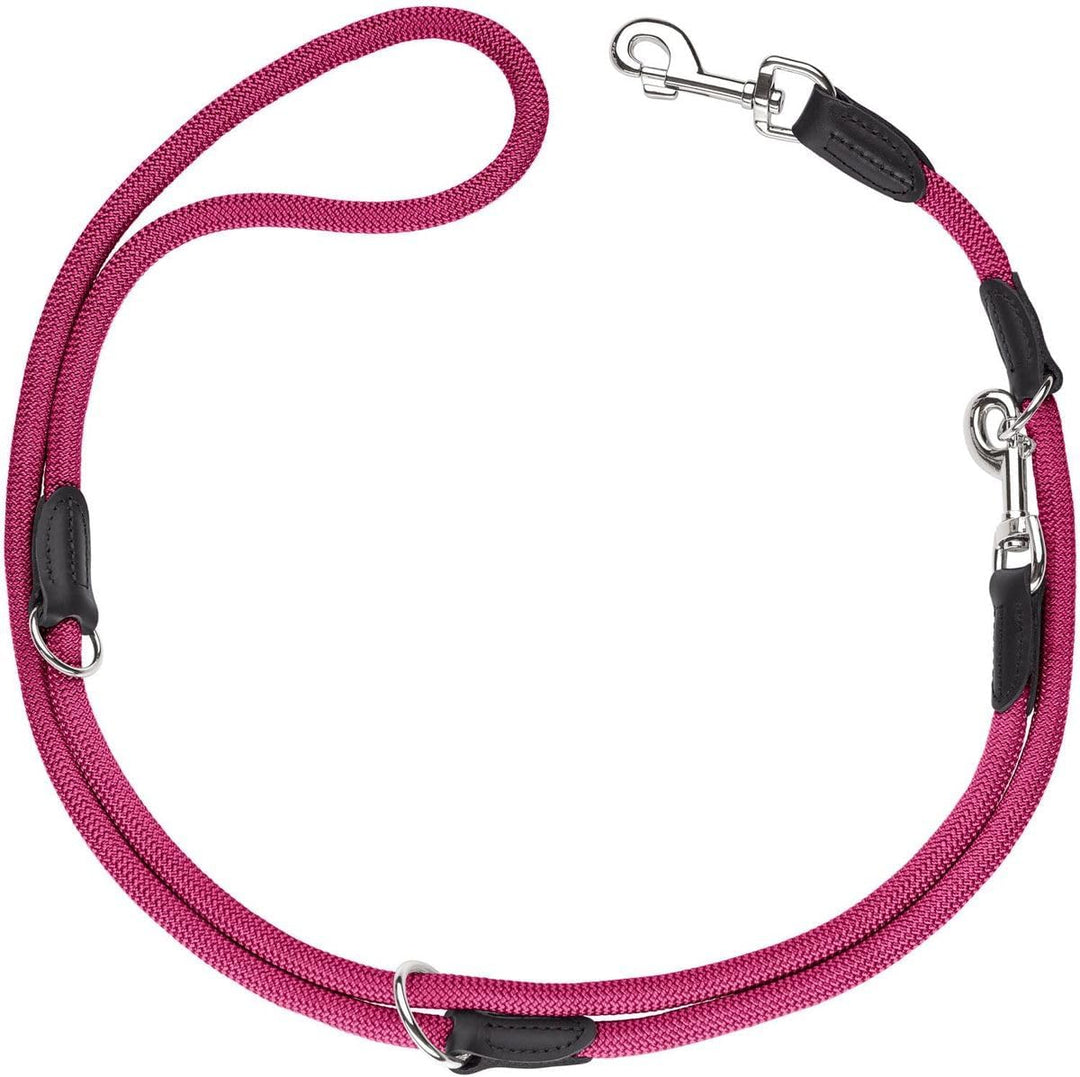 HUNTER Freestyle Retrieverleine, integrierter Halsung, robust, wetterfest, 1,0/170 cm, himbeer 0,8 x