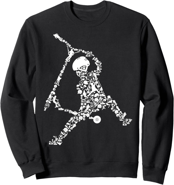 Scooter Roller Stunt Geschenk für Jungen & Kinder Sweatshirt