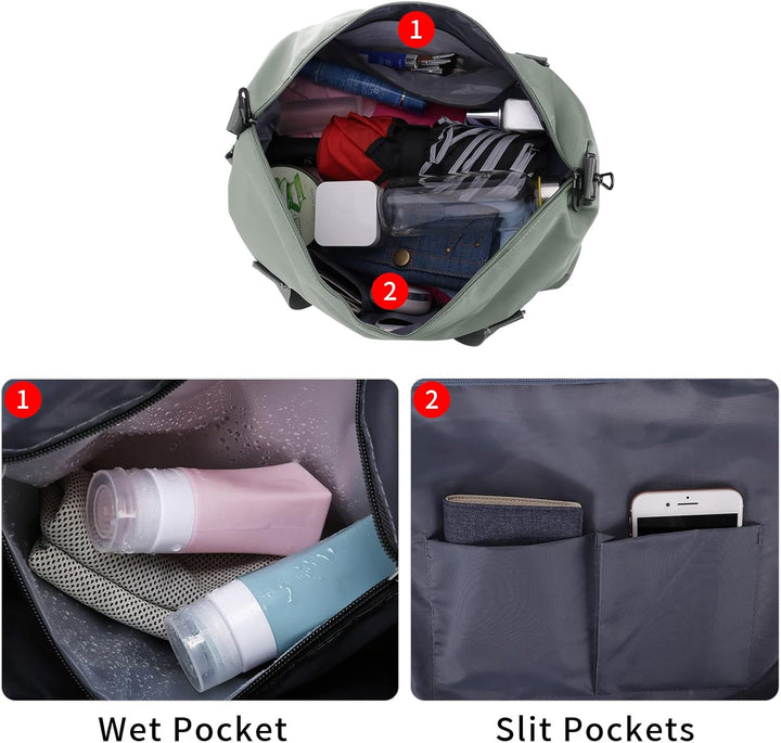 HAWEE Reisetasche Herren Gross Weekender Sporttasche Damen Wasserdicht Gym Bag Leichte Handgepäck Ta