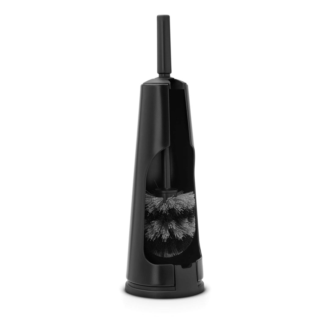 Brabantia 108587 WC-Garnitur und Bürste, Plastik, matt schwarz, 30 x 20 x 10 cm Matt Black Toiletten