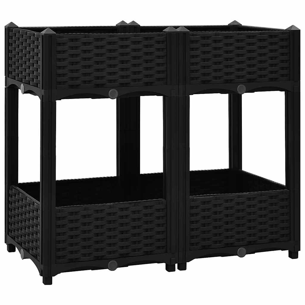 vidaXL Hochbeet Pflanzkasten Blumenkasten Gemüsebeet Pflanzbeet Blumenbeet Frühbeet Gartenbeet Pflan