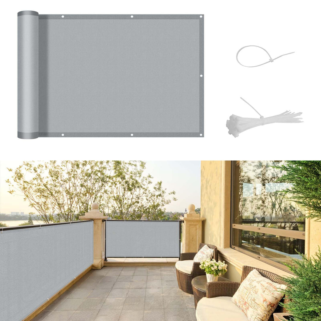 SUNNY GUARD Balkon Sichtschutz Wetterfest 90x800cm Balkonverkleidung Balkonabdeckung Balkonumspannun