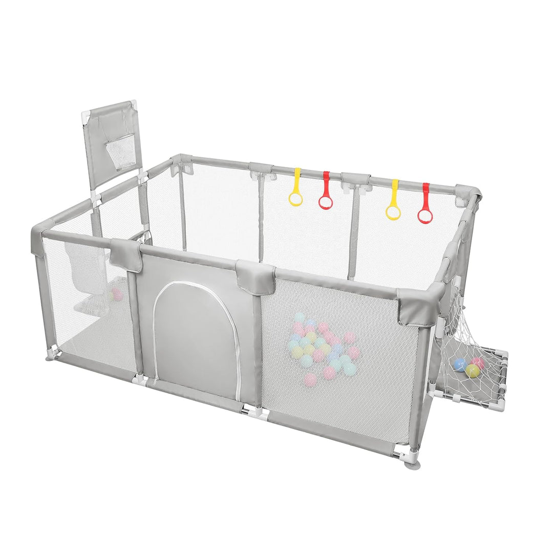 Laufgitter für Babys, grosser Laufstall für Kleinkinder, Aktivität für Kinder mit Ball, modular, fal