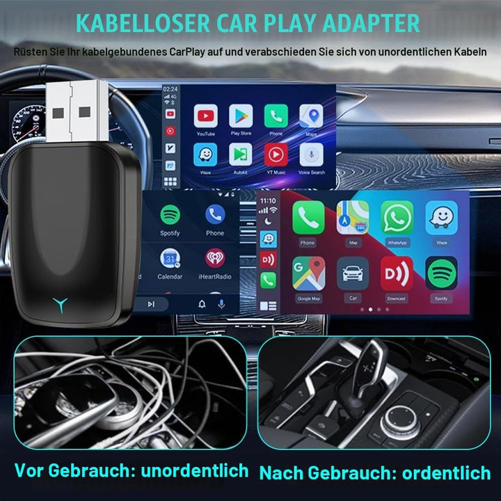 Mini Wireless CarPlay & Android Auto Adapter 2-in-1, Plug & Play, Schnelle Stabile Verbindung, Conve