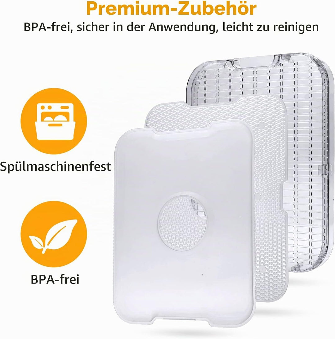 Nictemaw 400W Dörrautomat, Dörrgerät für Lebensmittel mit 8 Dörrebenen,Trockner für Fleisch, Obst&amp; G