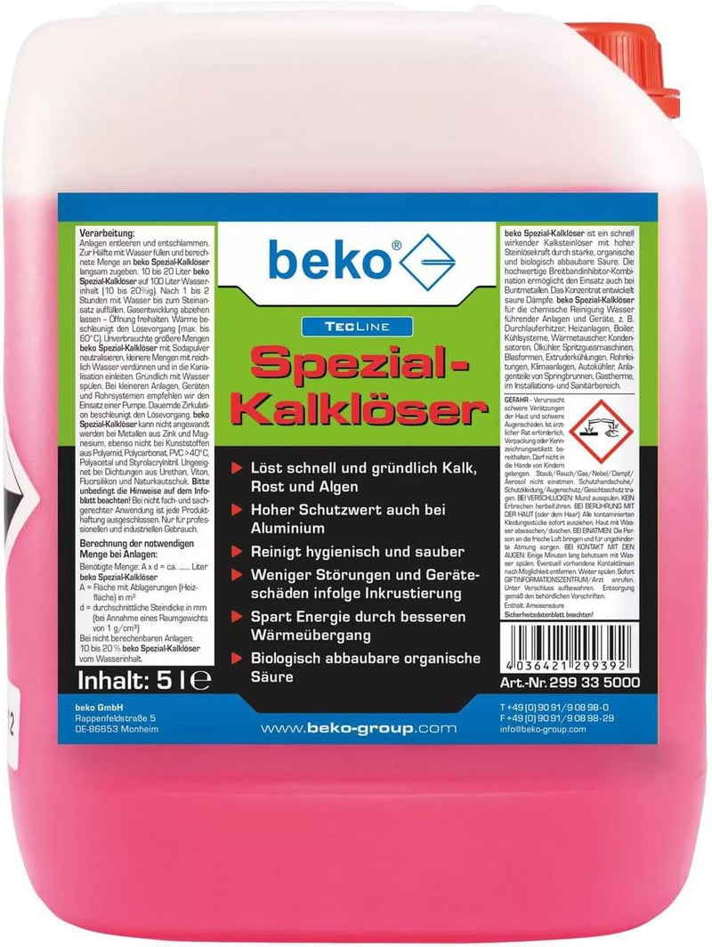 Beko 299335000 TecLine Spezial-Kalklöser 5 L Kanister