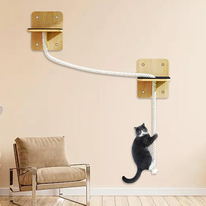 Wandregale Für Katzen-Platzsparendes Wandregal für Katzen mit Halterung,Kletterwand mit Liegeplatz,