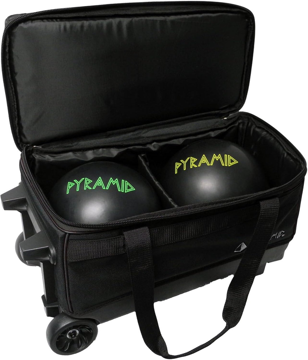 Pyramid Prime Doppelroller-Bowlingtasche Schwarz / Schwarz, Schwarz