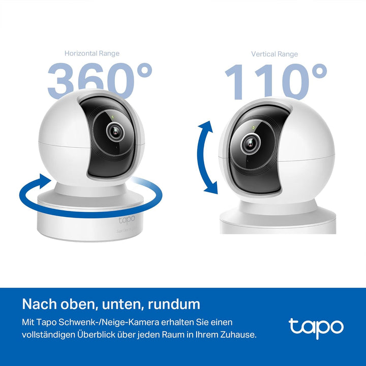 Tapo C232 360° KI-WLAN-Überwachungskamera, Ethernet/WLAN, 3K 5MP, Bewegungsverfolgung, Nachtsicht, Z