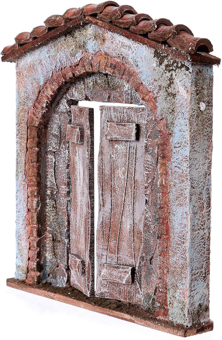 Hausfassade Tor und Bogen für Krippen von 12cm