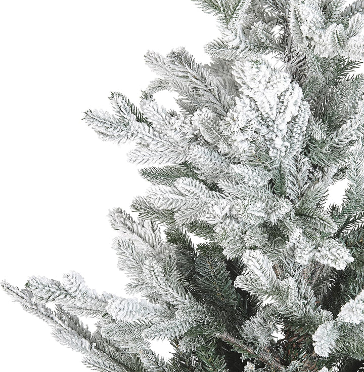 Künstlicher Weihnachtsbaum grün/weiss 210 cm mit Kunstschnee bedeckt Brisco