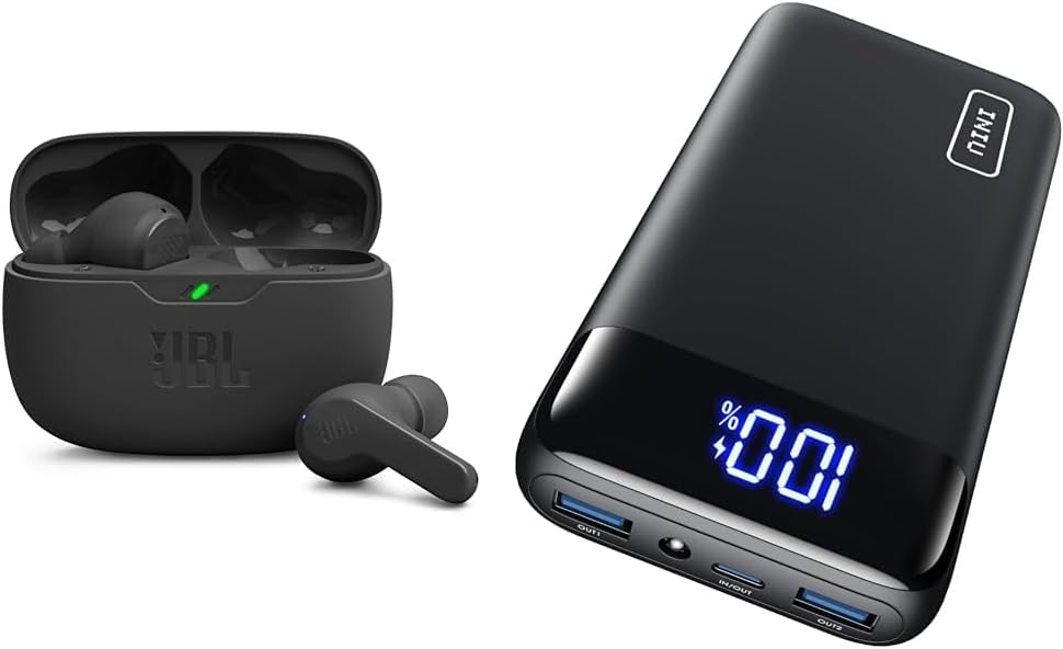 JBL Wave Beam – Kabellose In-Ear Ohrhörer mit IP54 und IPX2 Wasserdichtigkeit – Freisprechfunktion u