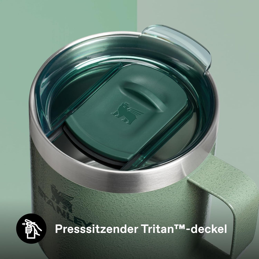STANLEY 1913 Classic Legendary Camp Mug 0.35L - Hammertone Green | Hält 1,5 Std. heiss - 3 Std. kalt