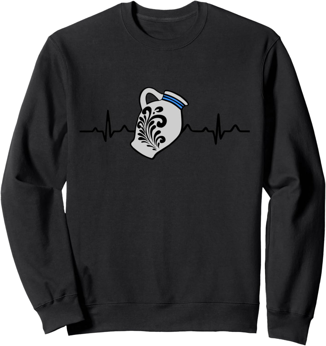 Bembel Herzschlag T-Shirt | Hessen Frankfurt Ebbelwoi Sweatshirt