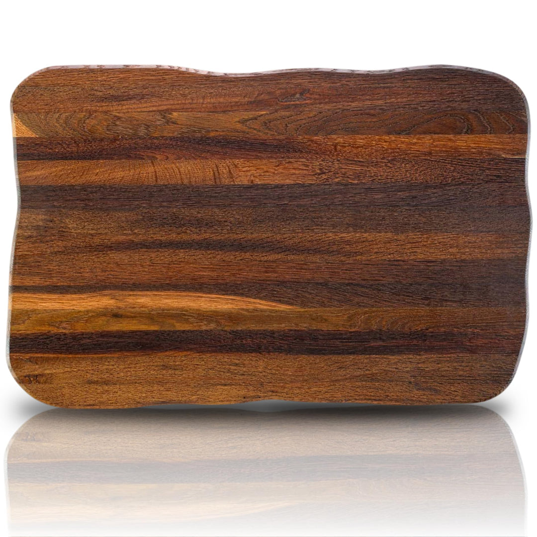 holz4home® La Madera Schneidebrett I Küchenbrett aus Eichenholz (Dunkles Eichenholz, 60x40 cm) 60x40