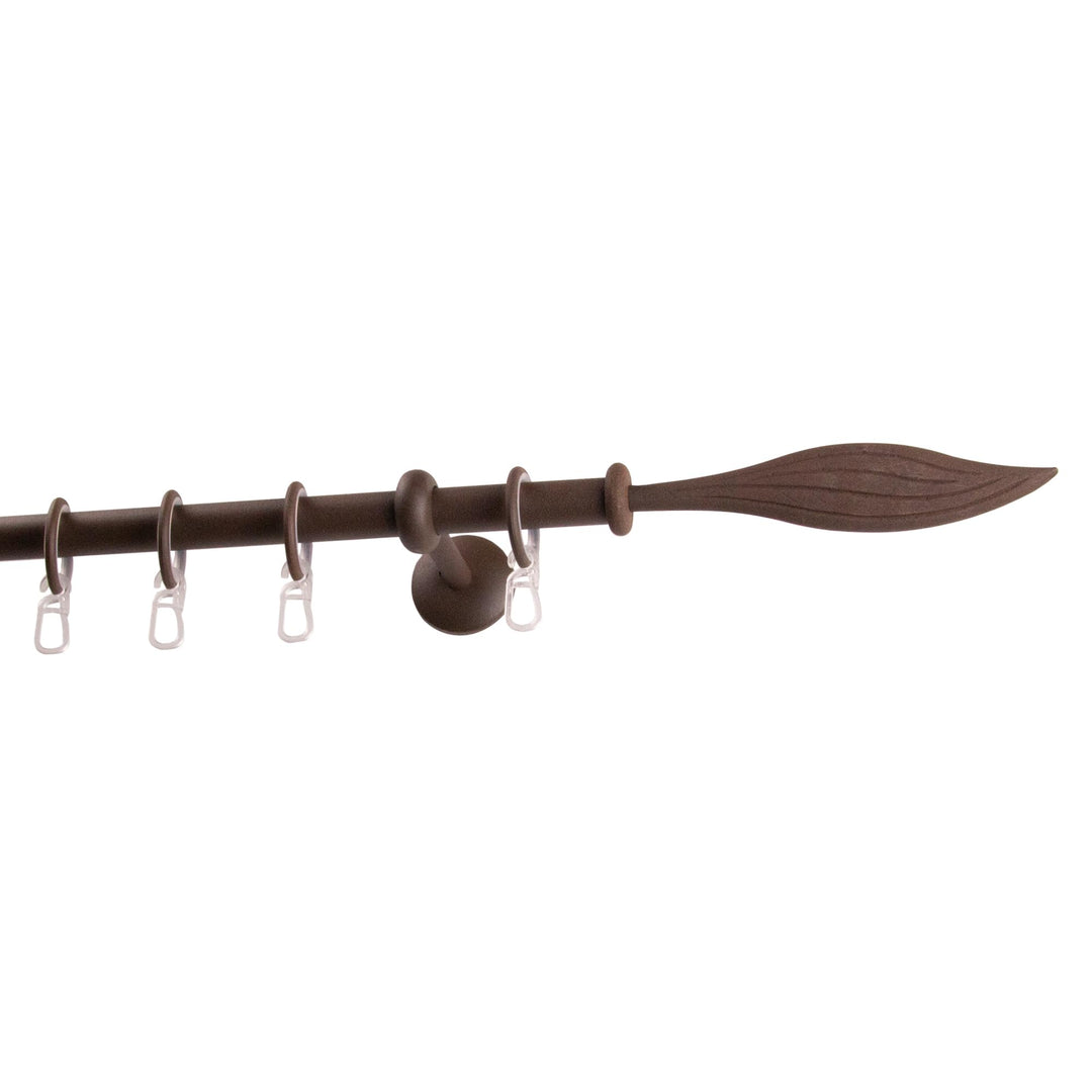 Garesa Gardinenstange Esperanca Ø 16mm, 1-läufig, Rost I Rustikale Vorhangstange inkl. Ringe + Falte