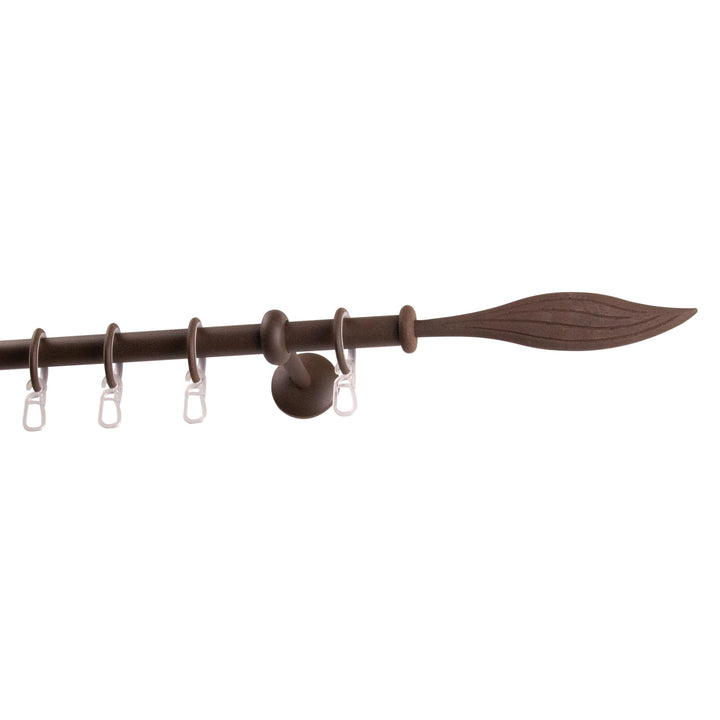 Garesa Gardinenstange Esperanca Ø 16mm, 1-läufig, Rost I Rustikale Vorhangstange inkl. Ringe + Falte