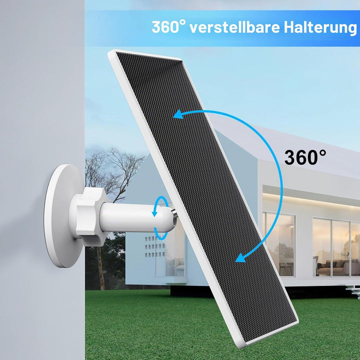 Solarpanel für eufy Kamera, 5 W Solarpanel für Eufy E, 2C/2C Pro, 2/2Pro, E20/E40, Solo, SoloCam-Str