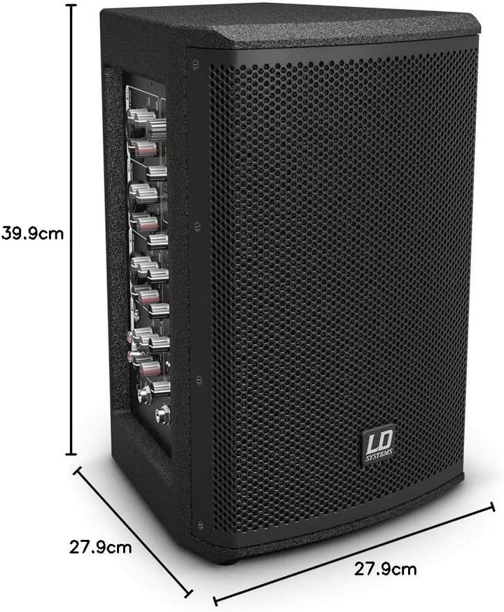 LD Systems Mix 6 A G3-2-Weg Aktiv-Lautsprecher mit Integriertem 4-Kanal-Mixer, 6.5''