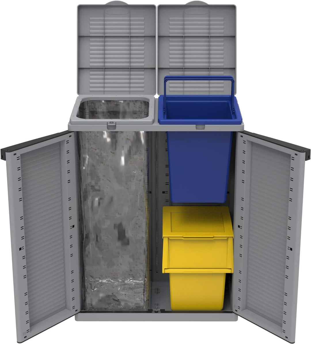 TERRY, Ecobin 25+30 Set 2 Behälter für die Abfalltrennung. Farbe: Gelb und Blau, 25 L + 30