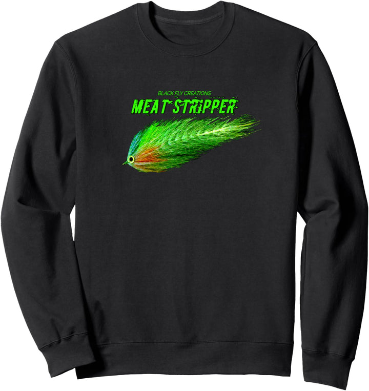 Schwarze Fliegenfischerhemden Forelle Hecht Streamer Fliegen Sweatshirt