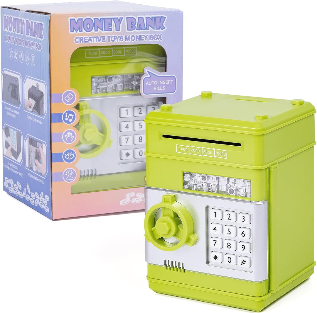 Thedttoy Elektronische Spardose Safe Kinder Tresor Digitale ATM Sparschwein, Spardose Number Bank Gr