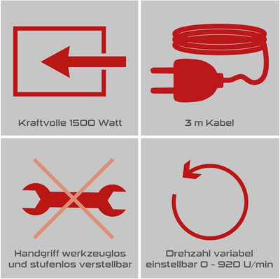 Practixx SDS-Plus Bohrhammer PX-BH-7V | 7 Joule Schlagkraft | 1500W Bohrmaschine | 6 variable Geschw