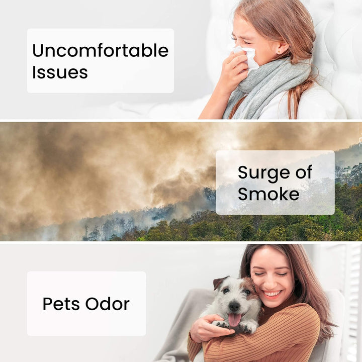 smartmi Filter-Ersatz – H13 True HEPA, Vorschicht und innere Schicht – absorbiert Pollen, Staub und